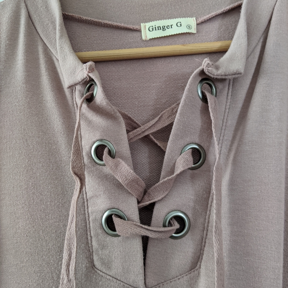 {Ginger G} Lace Up Tank Dress - Picture 4 of 5